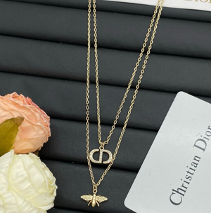 Dior Gold Bee Pendant Necklace